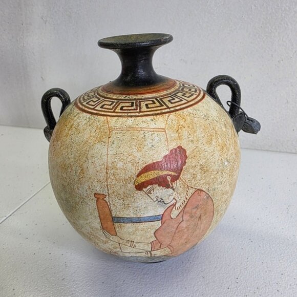 Vintage Attic Amphora 430 B.C. handpainted Vase - Picture 2 of 6